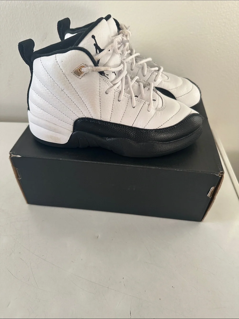 Jordan Kids White and Black High-Top Sneakers
